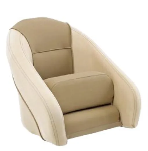 Allpa Steuerstuhl Modell Romeo Flip-Up, Beigefarben/Beigefarben