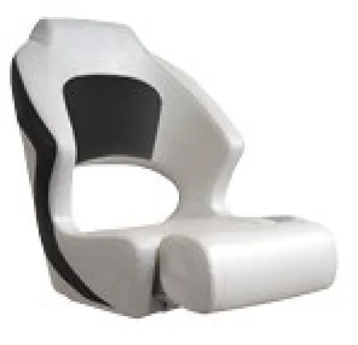 Allpa Steuerstuhl Modell Sport Pro Flip-Up, Weiß/Carbon