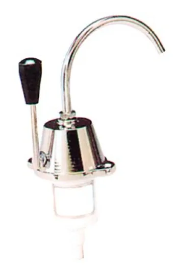 Allpa Verchromter Waschbeckenpumpe Mit Kunststoffgehäuse, Aluminium Wasserauslauf & Niro Pumpenhebel