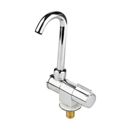 Allpa Verchromter Wasserhahn, Drehbar, Auslauf Ø14mm, Anschluss 3/8, 60x140x180mm