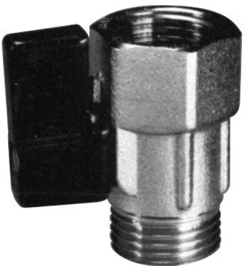 Allpa Messing-Verchromt Mini-Kugelhahn, 1/2, Innen- & Außengewinde