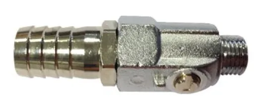 Allpa Messing-Verchromter Mini-Kugelhahn Mit Tülle 17mm, 1/4, Innen- & Außengewinde