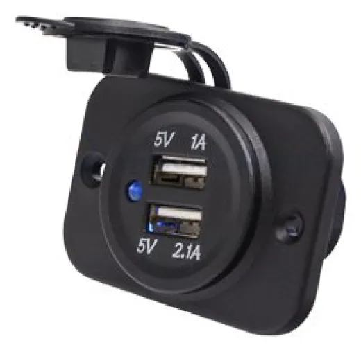 Allpa Wasserdichter Dc Usb Steckdose Mit 2 Eingangen (Einzel)