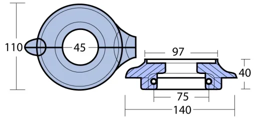 Alu-Anoden Set VOLVO Saildrive 130/150 ca. 500g