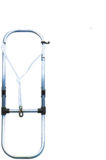 Aluminium Badeleiter Für Schlauchboot, 3-Stufen, Abm. Ausgeklappt 300x930mm, Rohr Ø25mm