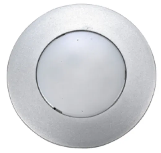 Aluminium Led-Deckenleuchte, Ø85mm, Einbau, Superflach, 12v/1w, Led 9x 5ø, Warm White