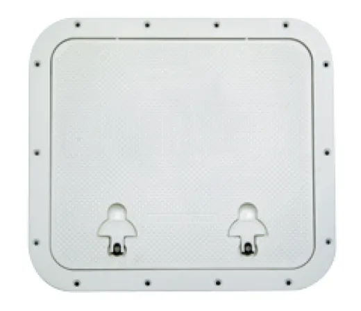 Aluminium Luke, Außenmaß 510x460mm, Innenmaß 345x400mm, Grau Ral 9006, Pulverbeschichtung