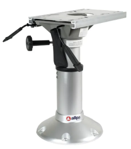 Aluminium mainstay Heavy Duty stoelpoot (360° draaibaar + lock) H=381-508mm, voet Ø229mm