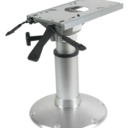 Aluminium Mainstay Heavy Duty Stuhlbein (360° Drehseibe + Lock + Schlitten) H=381-508mm, Basis Ø305mm