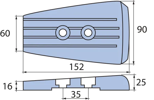 Aluminium Transom Anode für Volvo SXA/DPSA