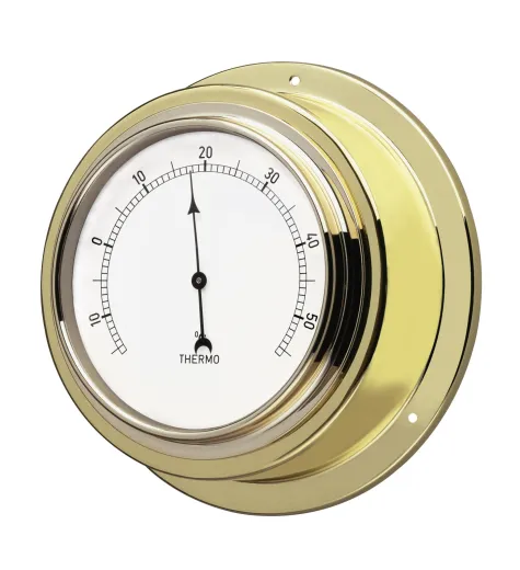 Analoge Wanduhr aus Messing