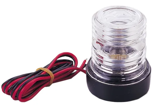Ankerlampe, 12v/8w, 360°, Schwarzes Kunststoffgehäuse, Klare Linse