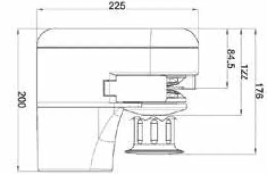Ankerwinde Horizontal, Modell St Tropez, 8mm, 12v, 800w, Ohne Spillkopf