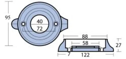 Anode Zink Ring Volvo Saildrive 120 ca. 472g