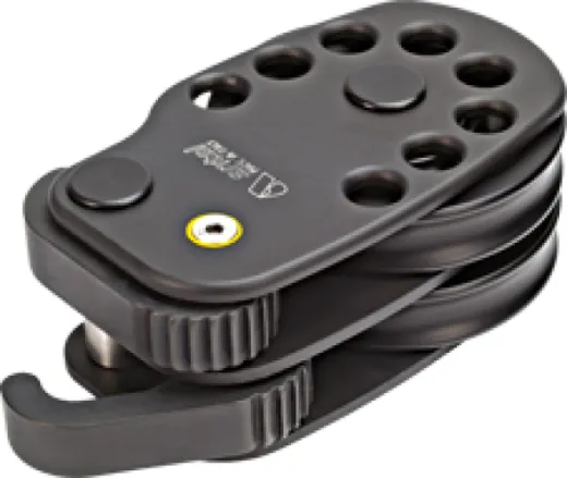 Antal Aluminium Doppelt Deckblock Mit Feder Stopper, Ø100mm, Scheibe Für Ø8-16mm Leine, Arbeitslast 2000kg, Links