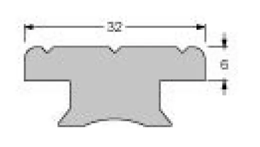 Antal Aluminium Endfitting Für T-Schiene 32x6 (Silbereloxiert)