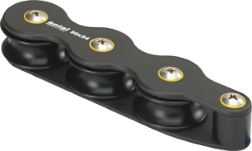 Antal Aluminium Organizer, 3-Scheiben, D=40mm, P=44mm, Leine Ø14mm, L=155mm, Arbeitslast 600kg