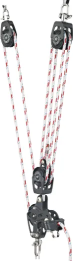 Antal Großschotsystem, 6:1 Kontrolle, für Ø12mm Schot, mit Scheiben Ø75 & 60mm, SWL 1000kg