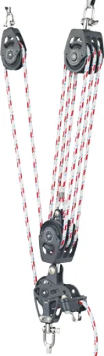 Antal Großschotsystem, 8:1 Kontrolle, für Ø12mm Schot, mit Scheiben Ø75 & 60mm, SWL 1000kg