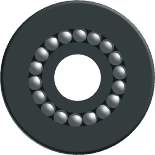 Antal Kunststoff Lose Scheibe Serie 34x6, Mit Kugellagern