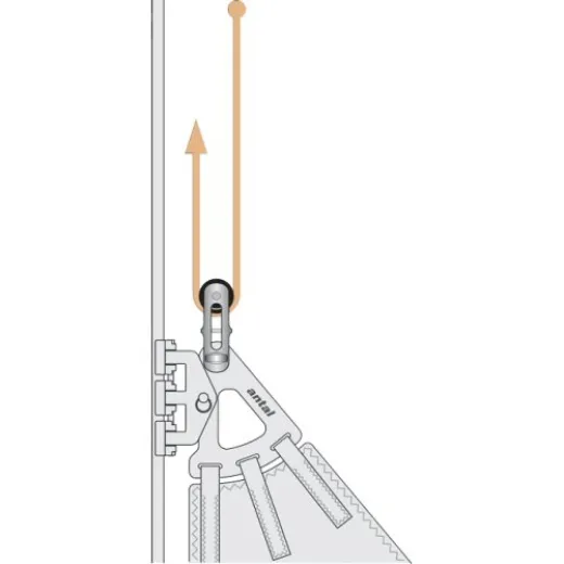Antal Niro Nitronic 50 Twin Halyard Blöcke, Leine Ø8-10mm, Arbeitslast 1300kg