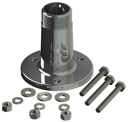 Antennenfuß fest (Messing verchromt, 1" BSP)