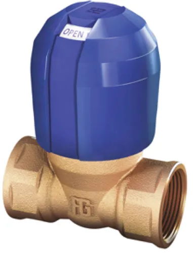 Anti-Blockierungs Sicherheitsventil 3/8, Bronzenes Gehäuse, Flüssigkeitstromrichtung 2-Seitig