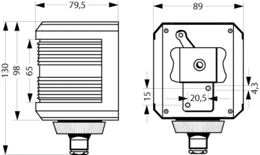 AQUASIGNAL 40 Topplaterne weiß (25W) 12V