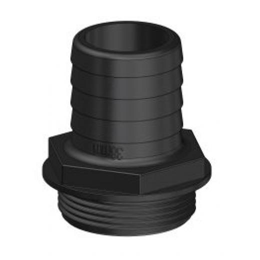 Aquavalve-Anschluss schwarz 0° 32mm SB-verpackt