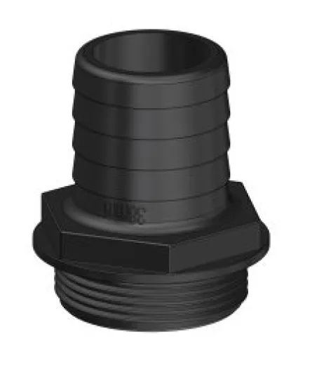 Aquavalve-Anschluss schwarz 0° 38mm SB-verpackt