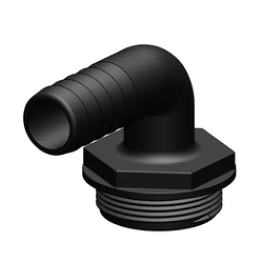 Aquavalve Tule 90° (1 1/2" x 25 - inkl. Blue Seal, schwarz)