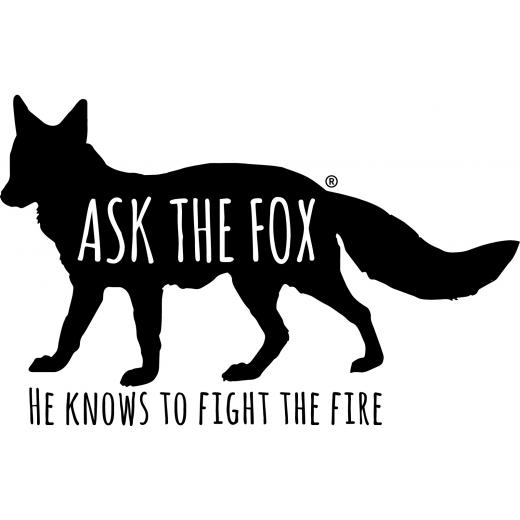 ASK THE FOX Kuschel-Feuerlöschdecke Cosy Fox 1600x2000mm grau/aqua