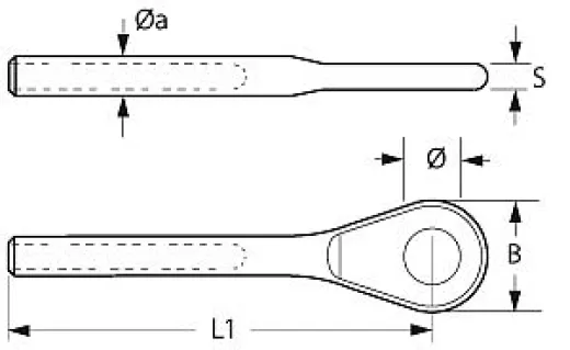 Augterminal AISI316 3.2mm Starboot