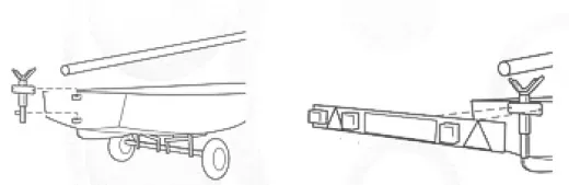 BARTON Dinghy Mast Prop Mast-Transportstütze