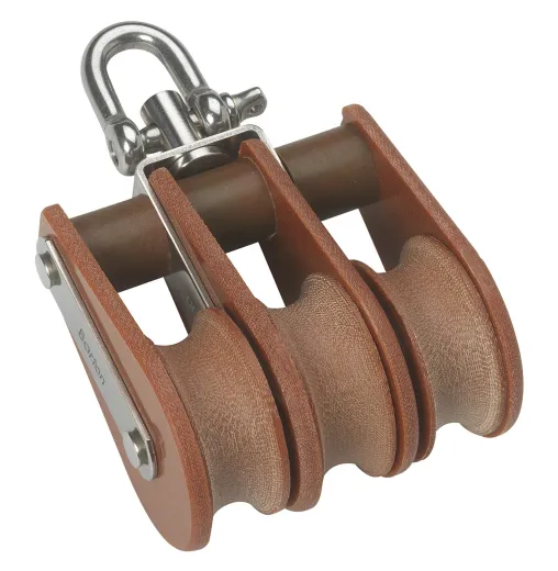 BARTON TUPHblox Dreifachblock 58mm, Seil 14mm, Wirbelauge/U-Bügel