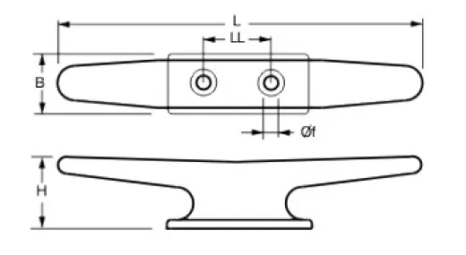 Belegklampe Nylon 170mm weiss