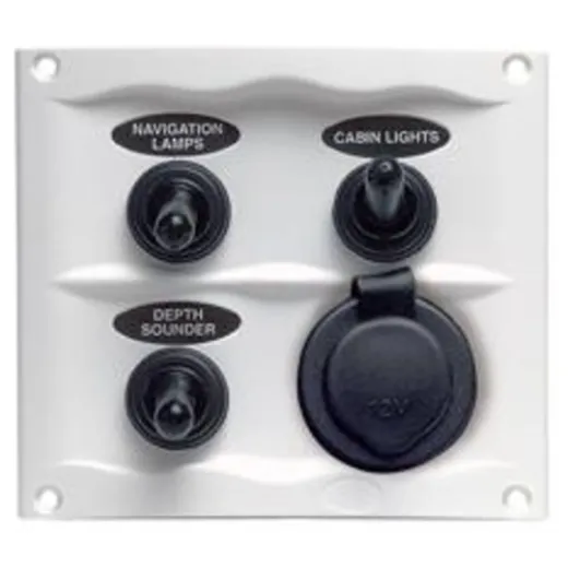 BEP Schalttafel DC Wasserdicht 3xOn/Off, weiß