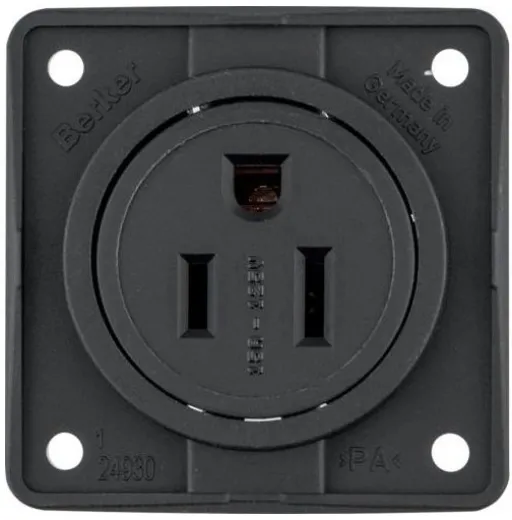 Berker Steckdose Amerikanisches System schwarz ul/csa integro