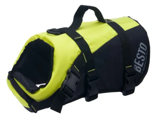 Besto Schwimmweste Hund DeLuxe Yellow/Black 15-40kg