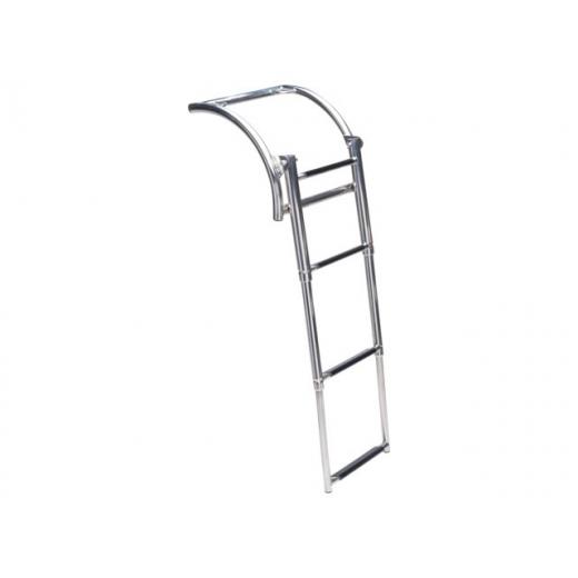 Boarding ladder telescopic for inflatable boat ss 4 steps
