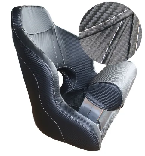 Bootssitz Flip-UP blau/weiß