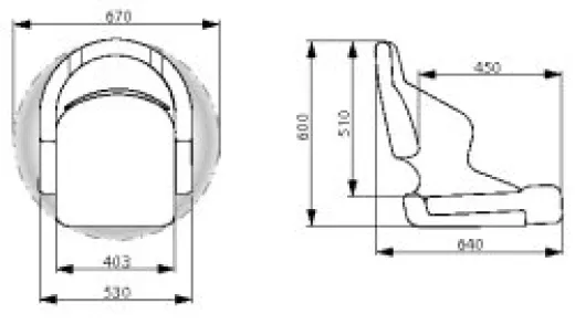 Bootssitz Flip-UP weiß/weiß