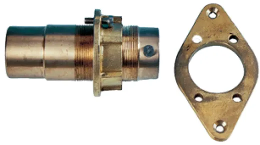 Bronzenes Außenlager Mit Gegenflansch, Für Welle Ø30mm & Stevenrohr Ø45mm