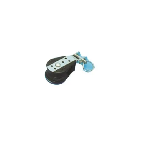 Allpa Kunststoff Einscheibenblock (Mit Wirbel), 6mm, Kugellager 22mm, Arbeitslast 100kg, Bruchlast 700kg
