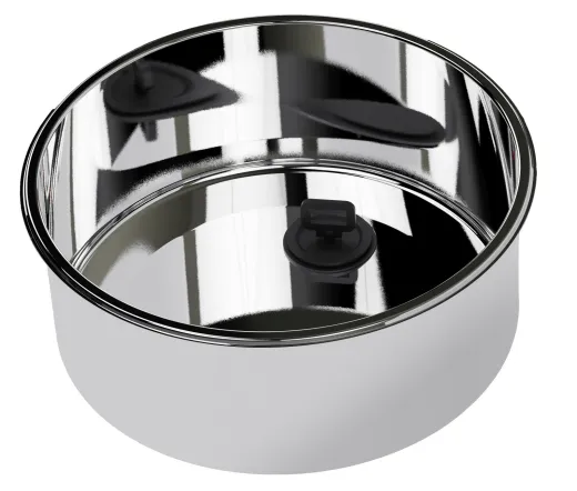 CAN Waschbecken, zylindrisch LA1418 A2 poliert 390x150mm