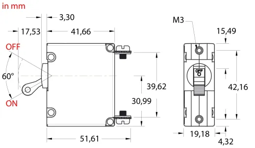 CARLING Schutzschalter Typ A 1polig 2.5A