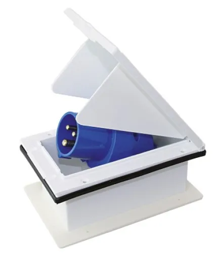 CEE-Eingangssteckdose witterungsbeständig 100x85mm