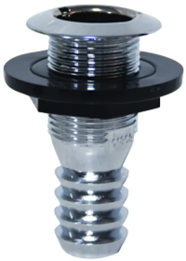 Chrom Borddurchlass (Mit Kunststoffmutter), Schlauchtülle 25mm, Drahtdurchmesser 1