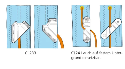 CLAMCLEAT Liekleinenklemme 1-4mm Nylon/Alu 10-St.