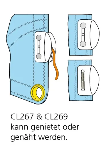 CLAMCLEAT Liekleinenklemme 1-4mm Nylon/Alu 10-St.